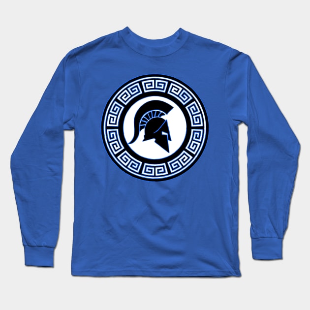 Spartan Helmet and Shield Long Sleeve T-Shirt by Scar